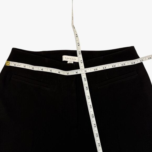 Topshop Women's Workwear Trousers With Tie Detail in Black Size 4 Preppy Glam - Picture 5 of 7